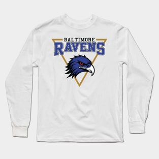 Retro Ravens Long Sleeve T-Shirt